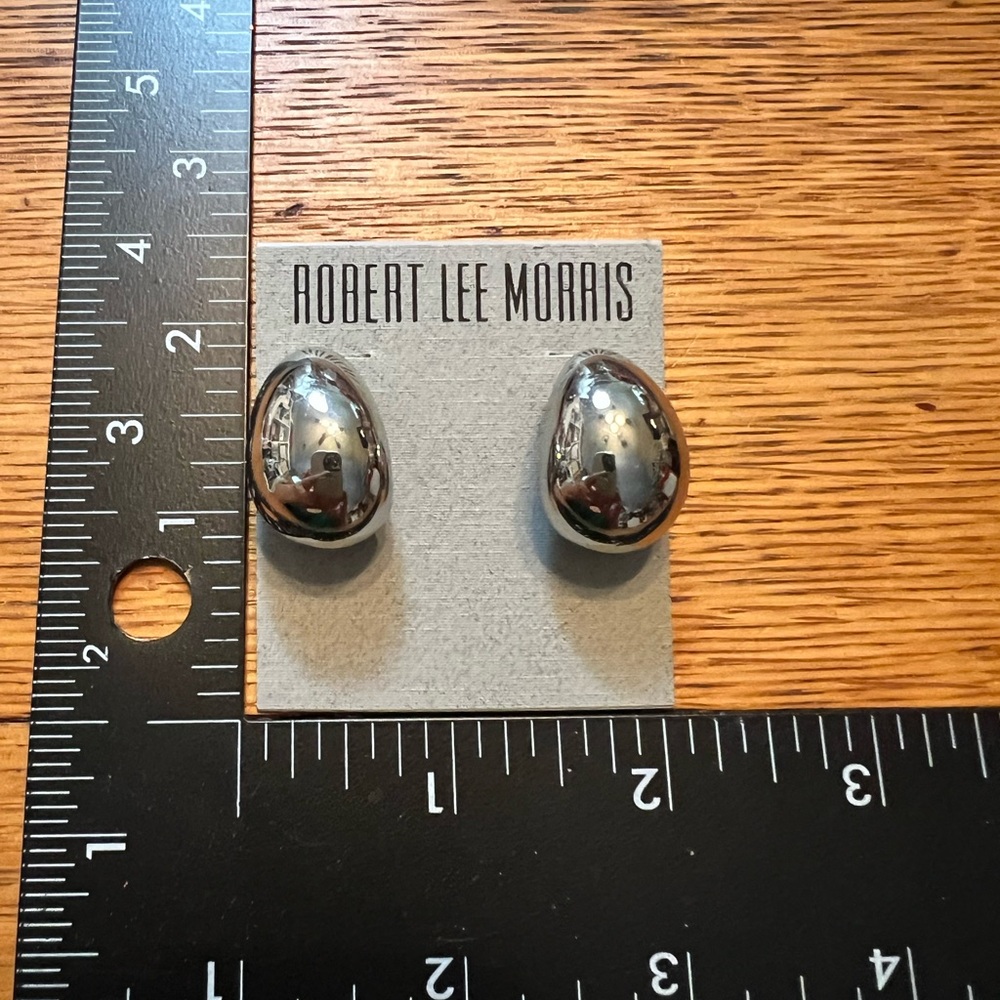 Robert Lee Morris Silver Post Earrings - Picture 4 of 5